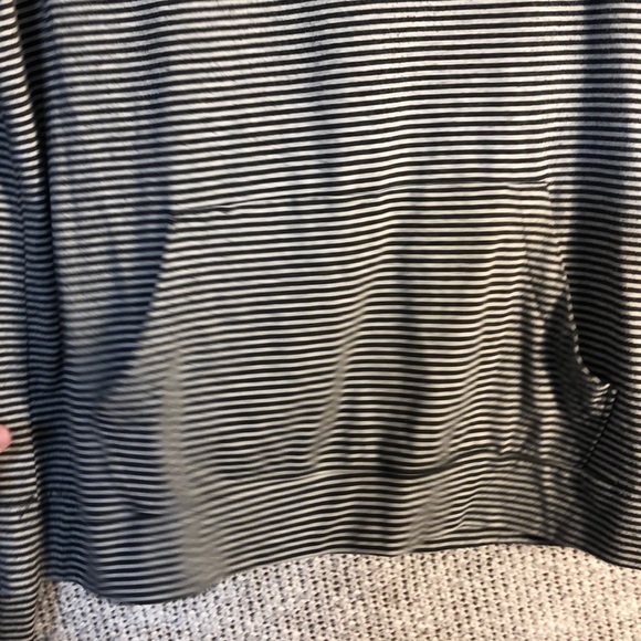 Old Navy Navy/White Striped Hoodie (L) - Picture 3 of 6